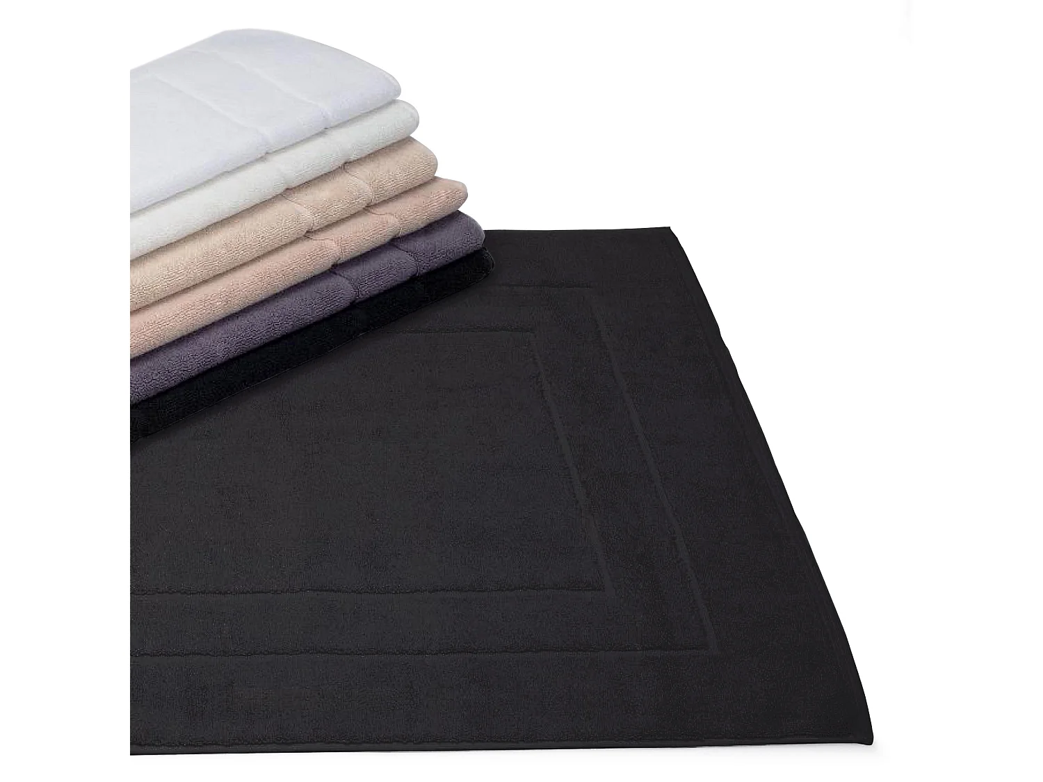 Tapis de bain 60x60 cm FLAIR Noir 1500 g/m2