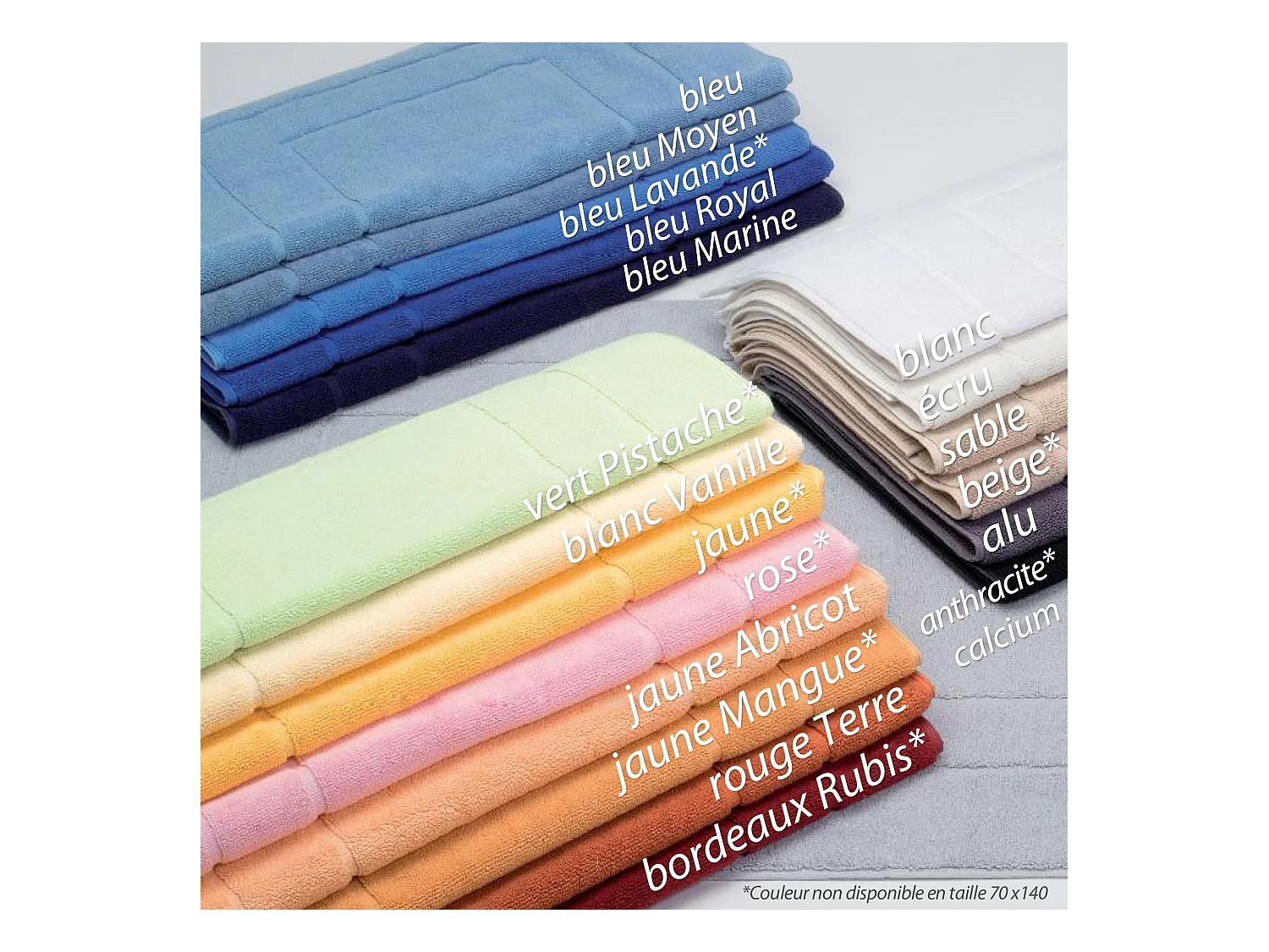 Tapis de bain 60x60 cm FLAIR Orange Mangue 1500 g/m2