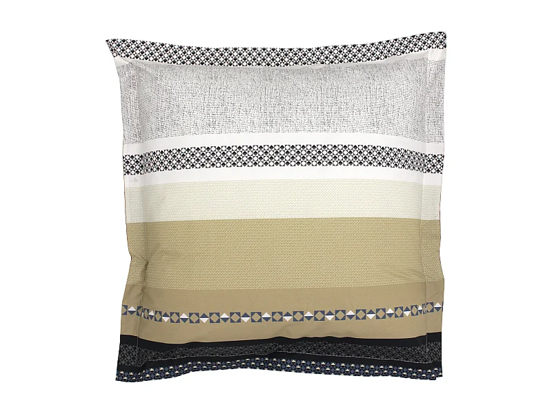 Taie d'oreiller 65x65 cm percale coton MARLOW acier