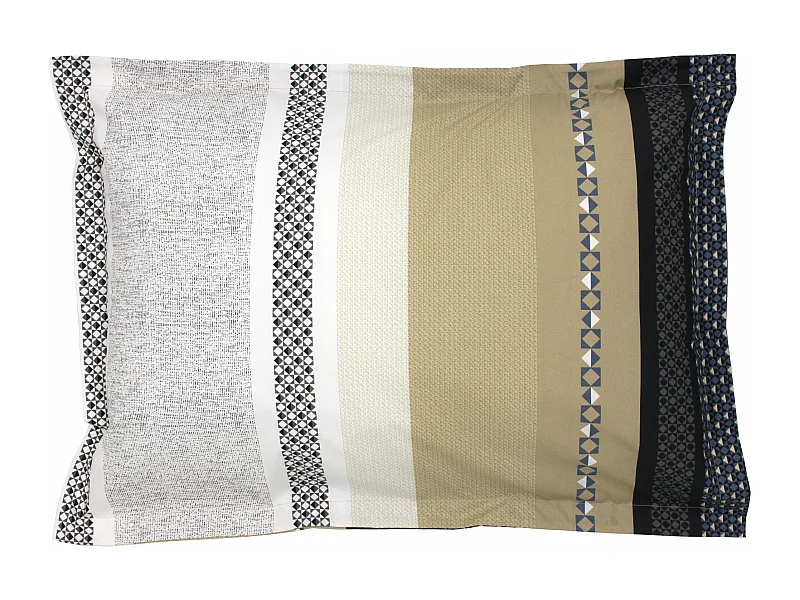 Taie d'oreiller 70x50 cm percale coton MARLOW acier