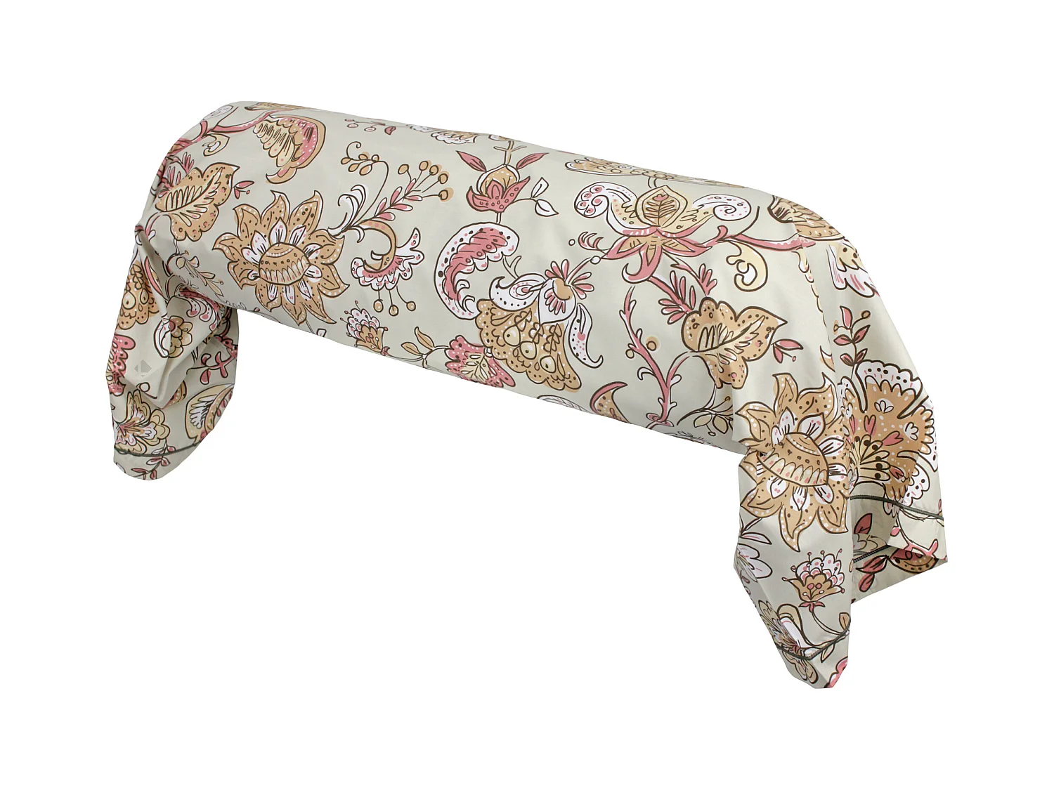 Taie de traversin 140x43 cm percale coton SANTAL beige melba