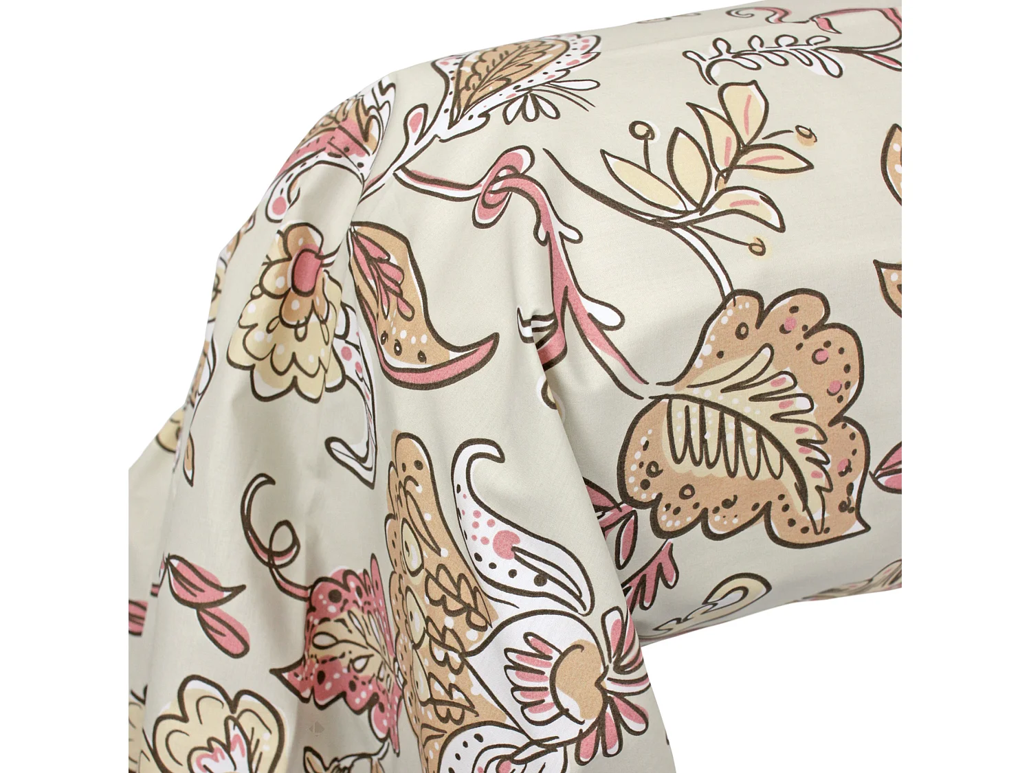 Taie de traversin 140x43 cm percale coton SANTAL beige melba