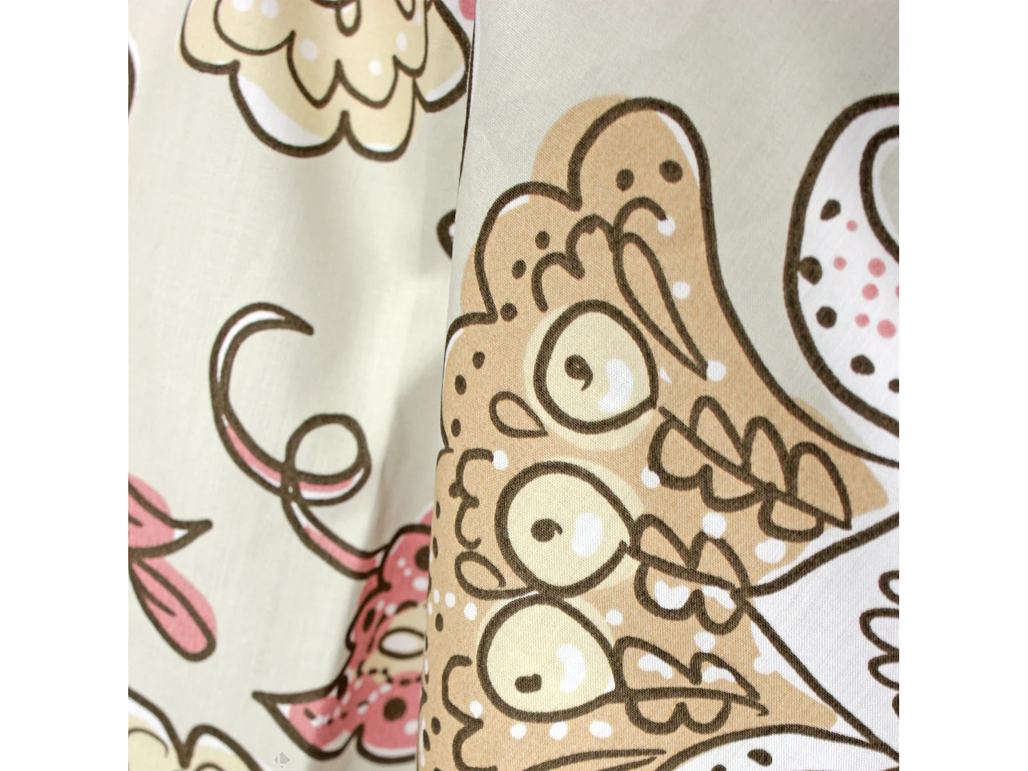 Taie de traversin 140x43 cm percale coton SANTAL beige melba