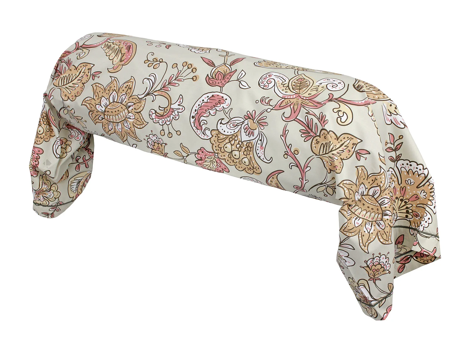 Taie de traversin 140x43 cm percale coton SANTAL beige melba