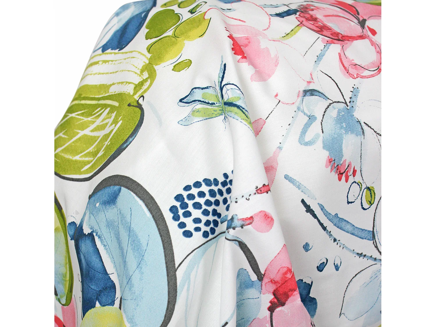 Taie de traversin 240x43 cm percale coton NENUPHAR aqua