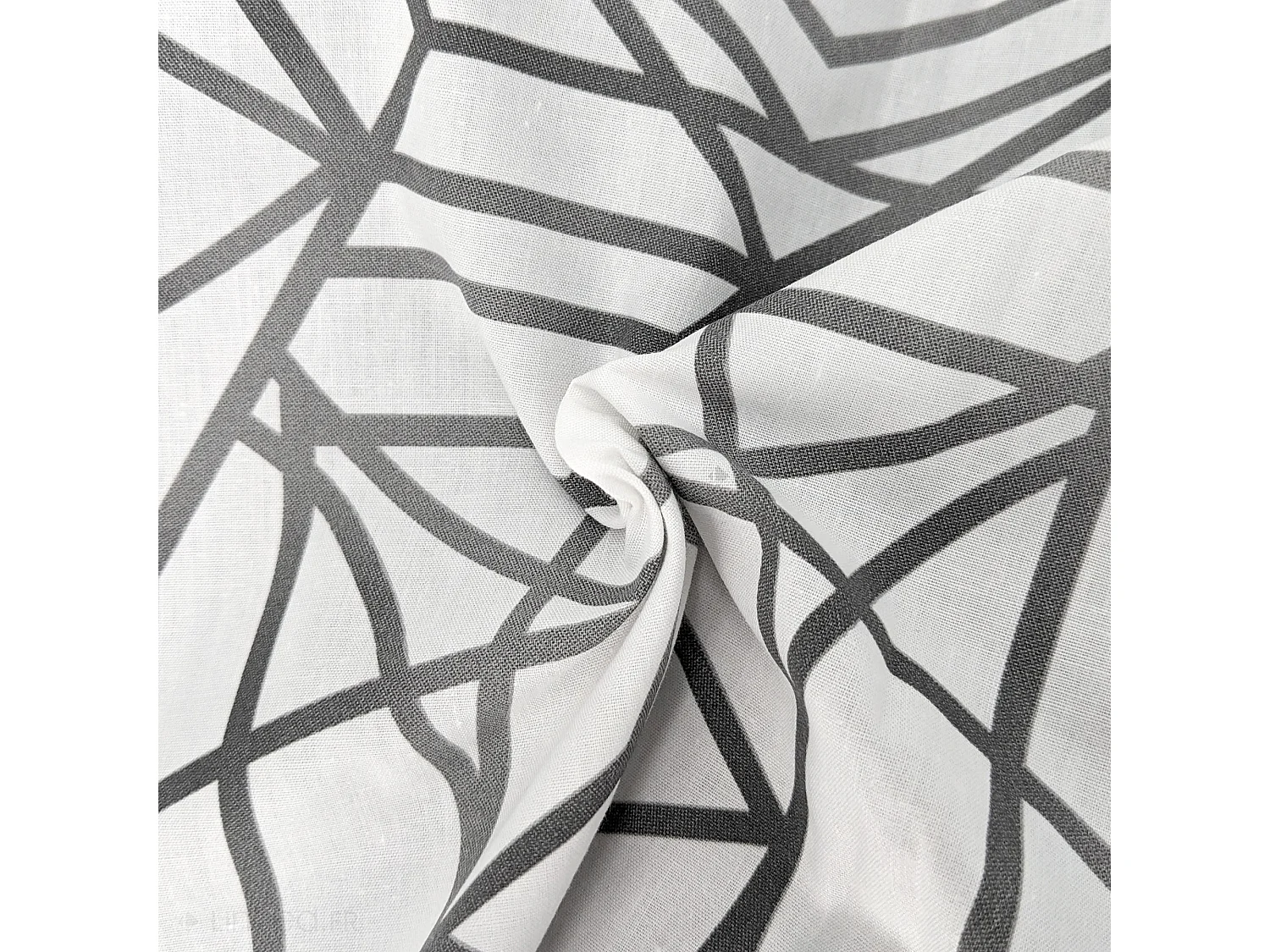 Housse de couette 140x200 cm percale coton GABRIELLE gris jais