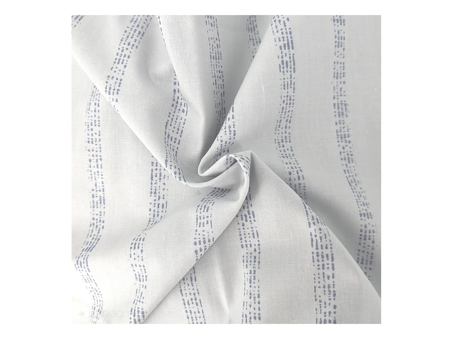 Housse de couette 140x200 cm percale coton GABY bleu Baltique