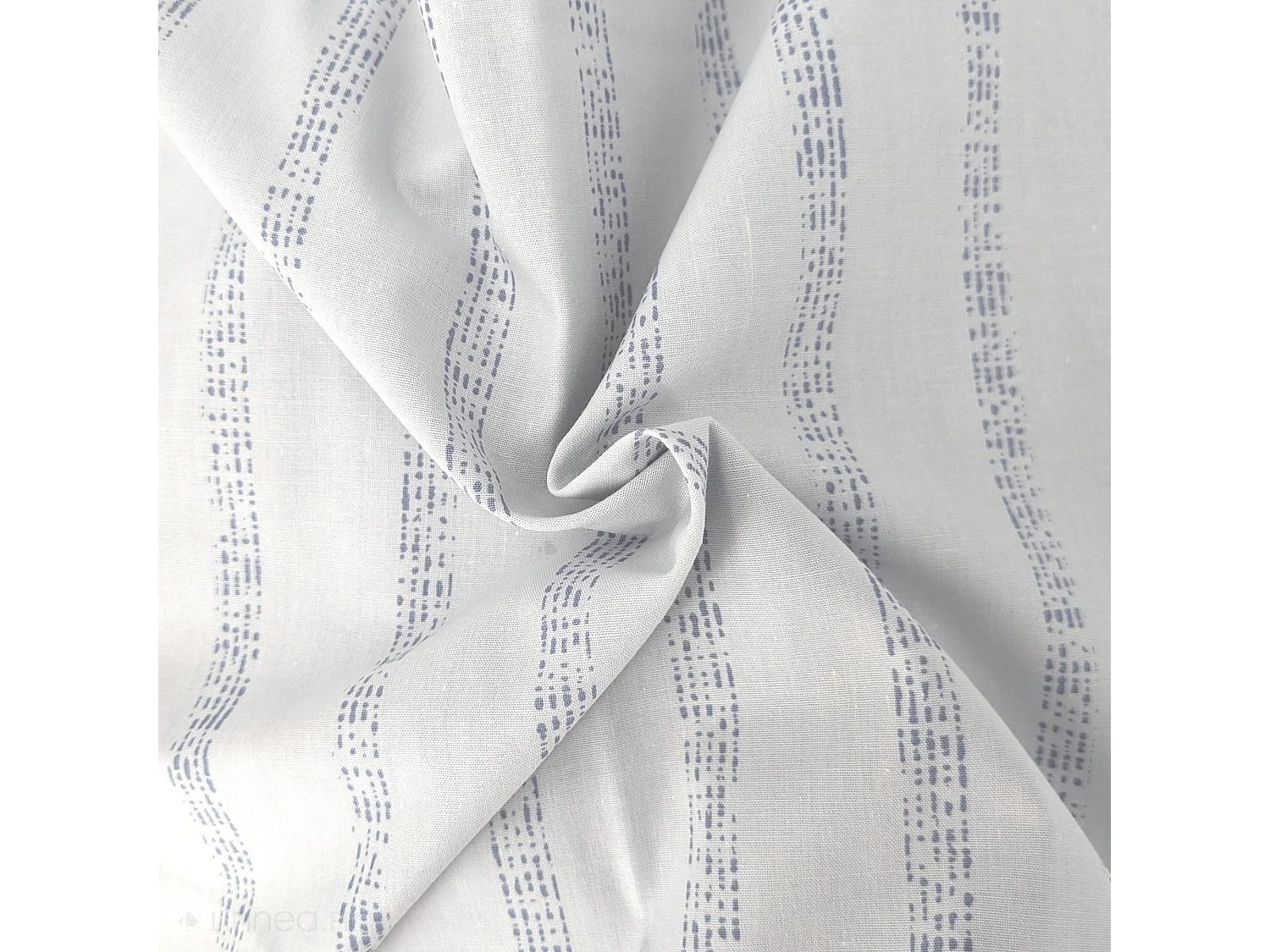 Housse de couette 280x240 cm percale coton GABY bleu Baltique