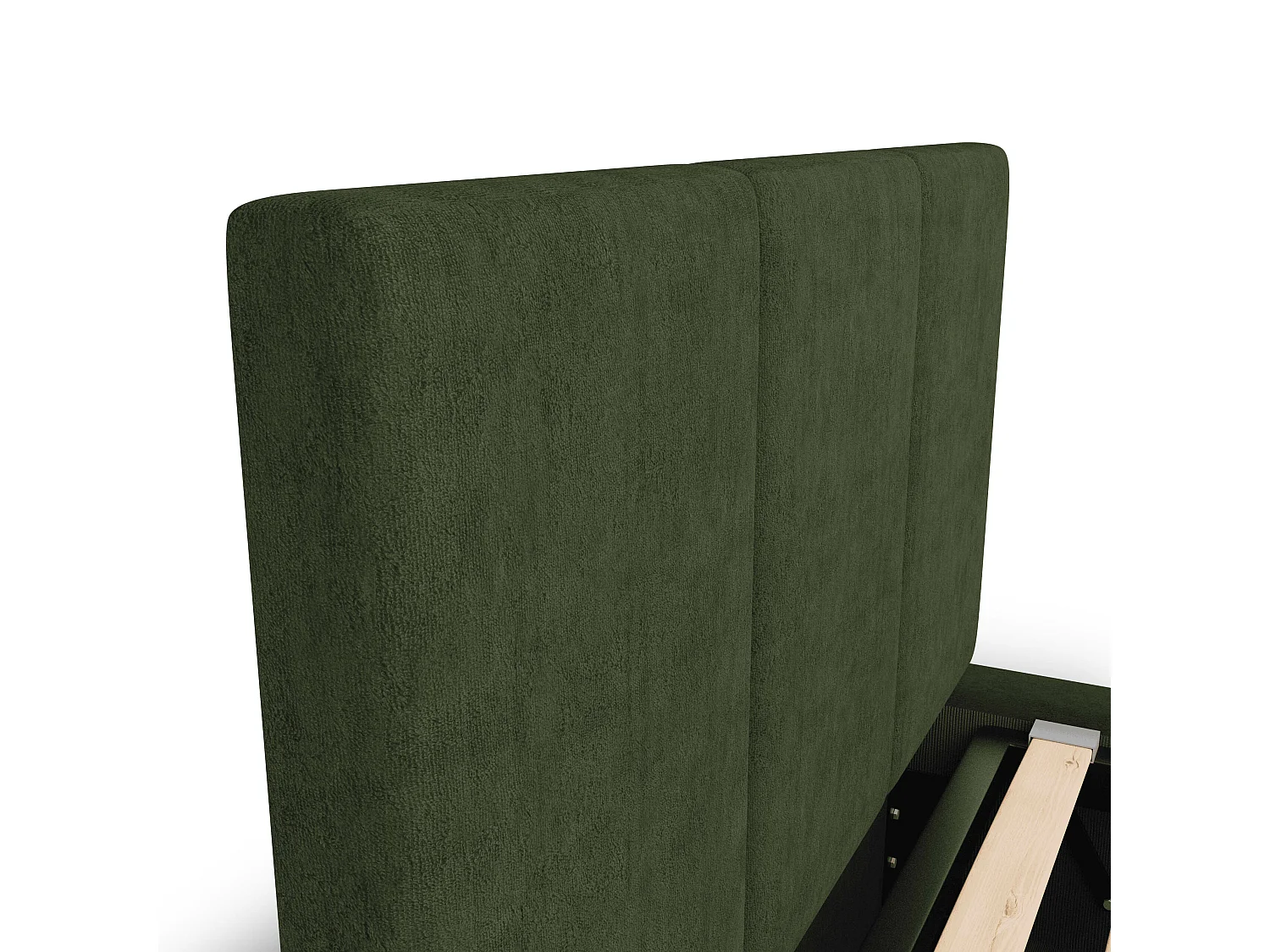 Bed Gestoffeerd 90cm x 200cm Enkel Met Opbergruimte Khaki