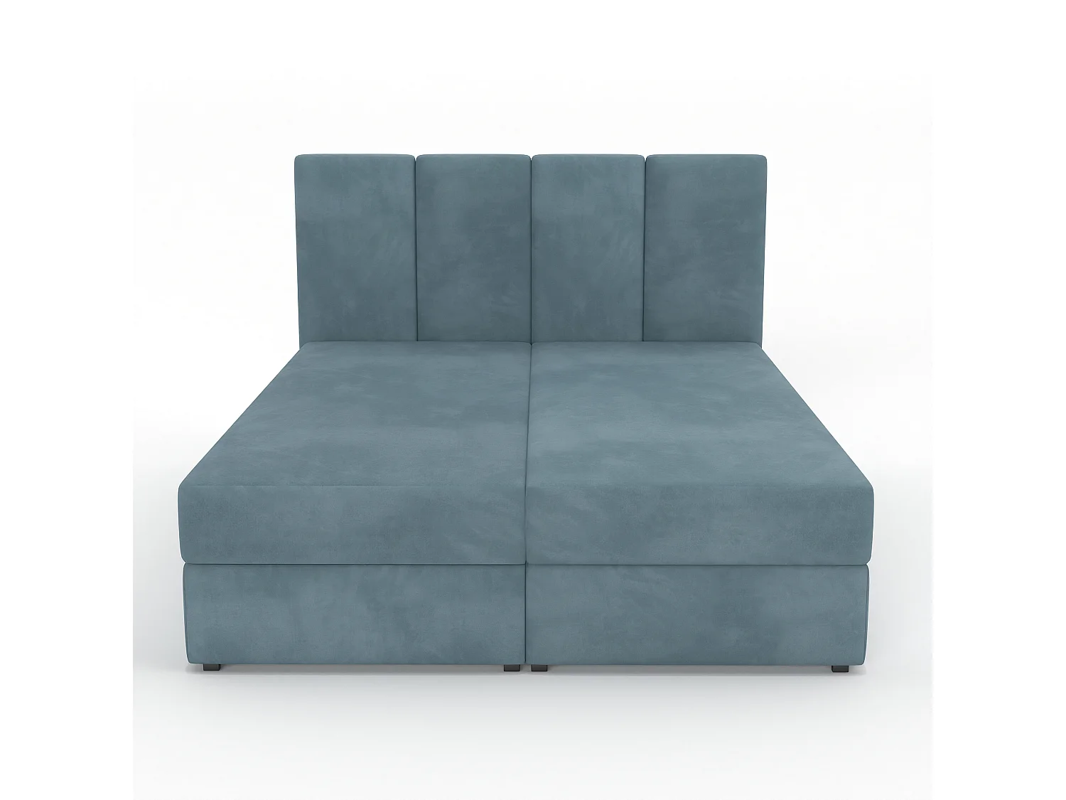 Bed Continentaal 180x200 cm Gestoffeerd Dubbel Met Matras Zeegroen Velours Magic Velvet