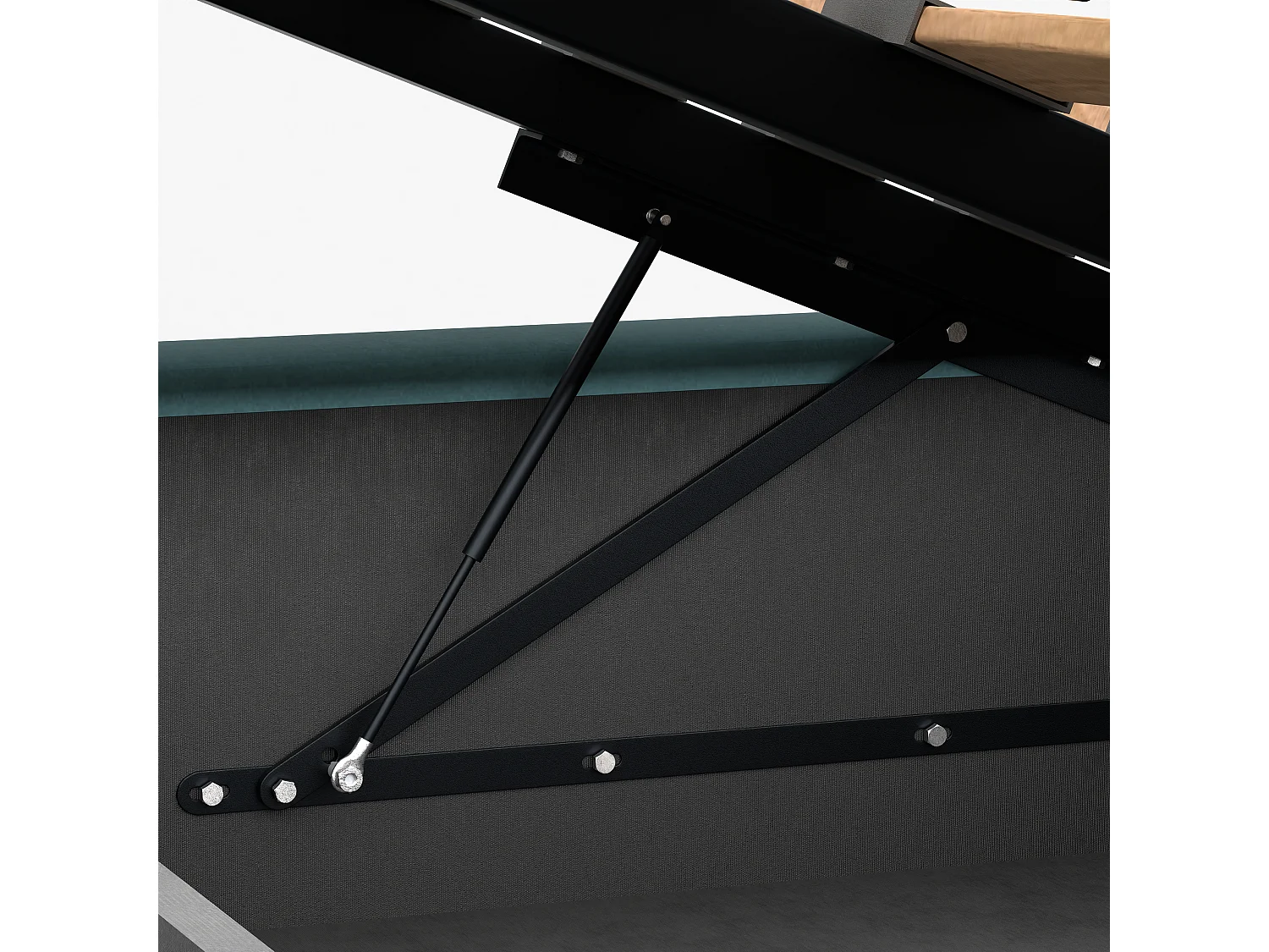Bed Gestoffeerd Voor Slaapkamer 180cm x 200cm Met Opbergruimte Dubbel Turquoise