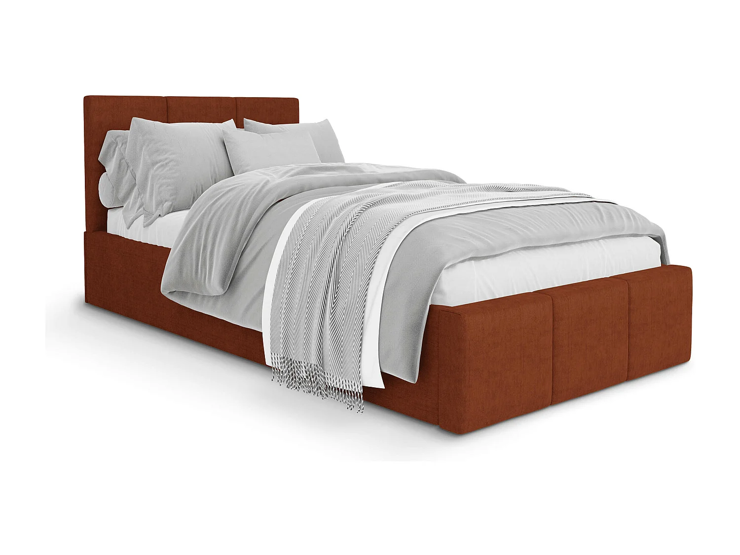 Muralo POLSTERBETT für Schlafzimmer Polsterbett mit Bettkasten und Gasdruckfeder Bett mit Polsterkopfteil Einzelbett 90x200 Bett mit Stauraum Honigfarbe