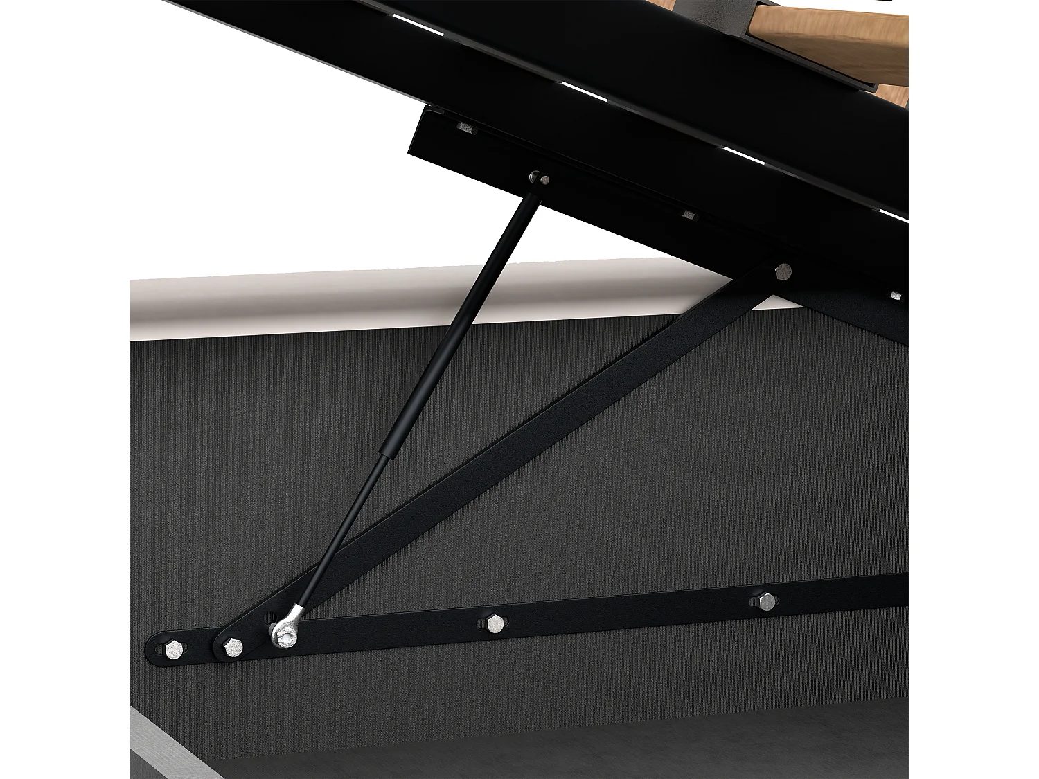 Bed Gestoffeerd 140cm x 200cm Dubbel Met Opbergruimte Crème Voor De Slaapkamer