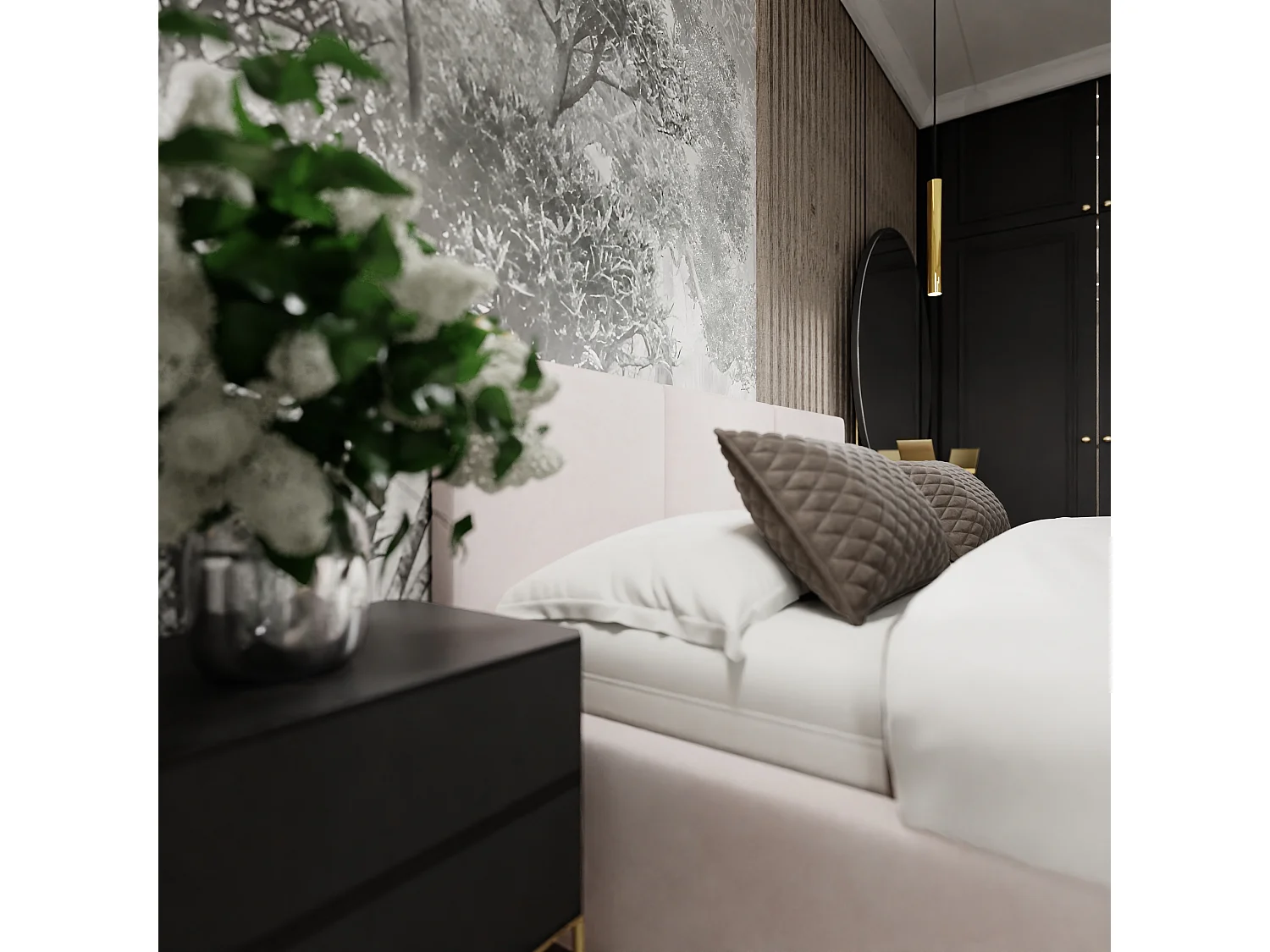 Bed Gestoffeerd 140cm x 200cm Dubbel Met Opbergruimte Crème Voor De Slaapkamer