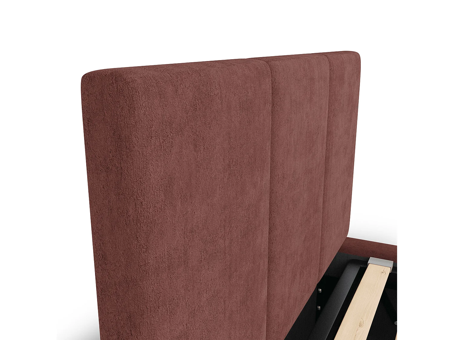 Muralo POLSTERBETT für Schlafzimmer Polsterbett mit Bettkasten und Gasdruckfeder Bett mit Polsterkopfteil Einzelbett 90x200 Bett mit Stauraum Altrosa