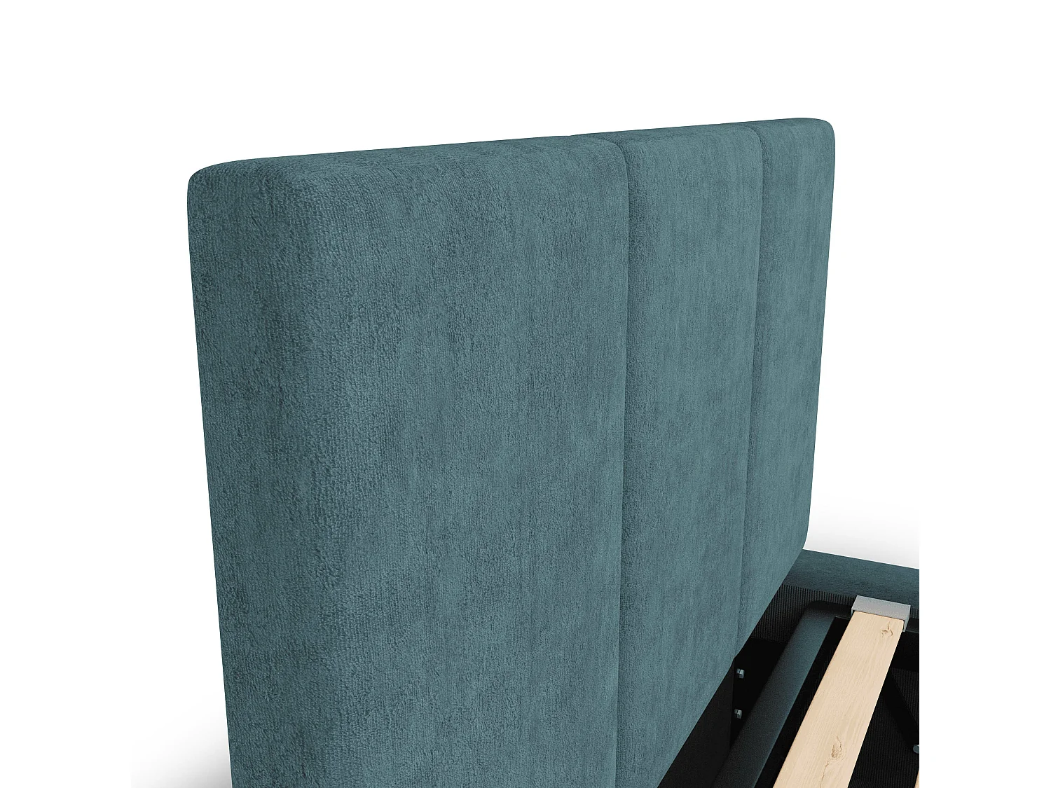 Bed Gestoffeerd 90cm x 200cm Enkel Met Opbergruimte Zeegroen