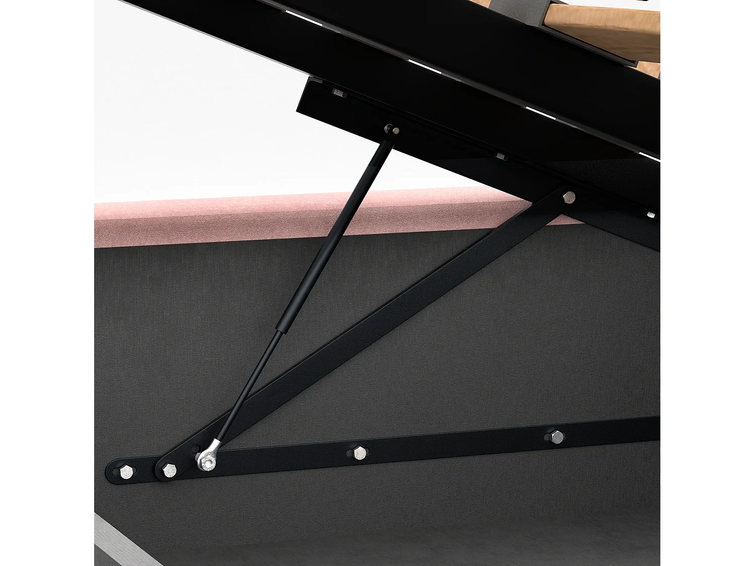 Muralo POLSTERBETT für Schlafzimmer Polsterbett mit Bettkasten und Gasdruckfeder Bett mit Polsterkopfteil Einzelbett 90x200 Bett mit Stauraum Rosa