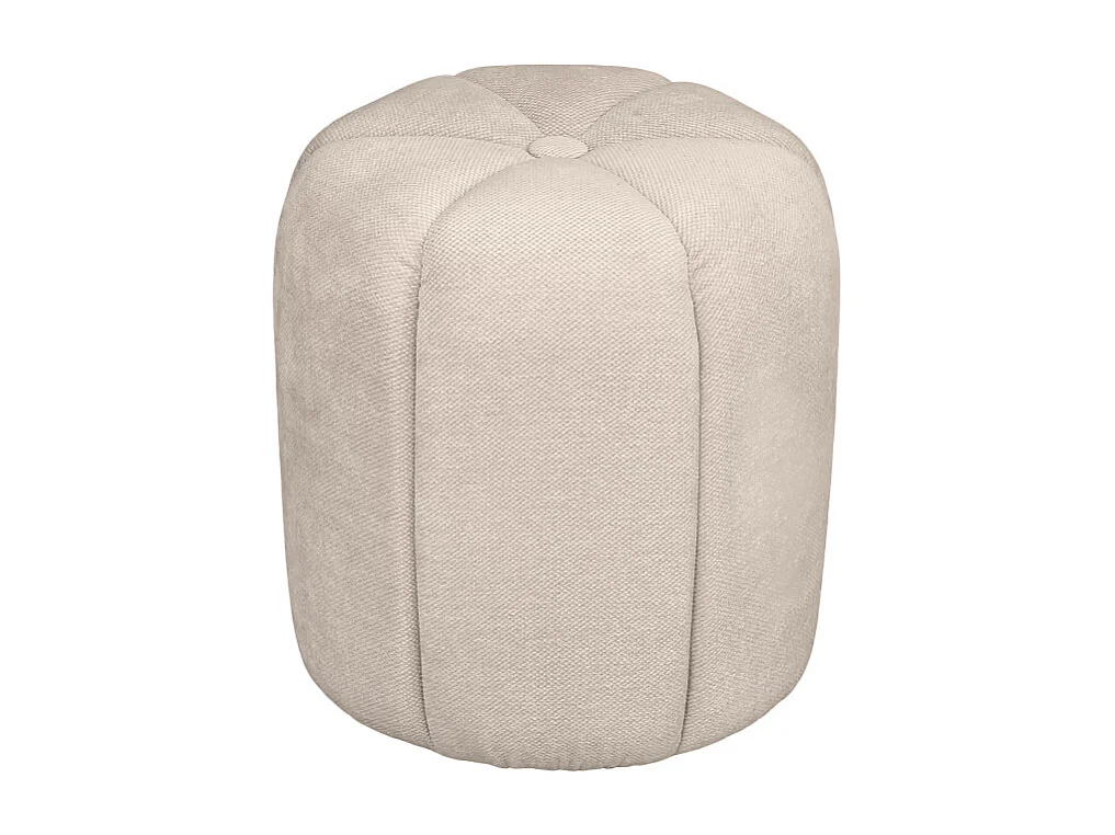 Flower - Pouf rond en tissu ø38cm - Beige