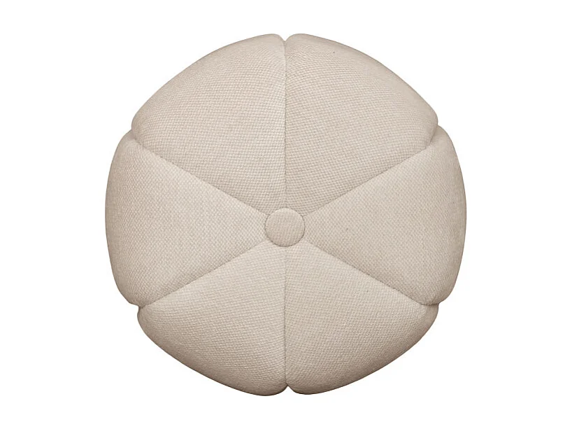 Flower - Pouf rond en tissu ø38cm - Beige