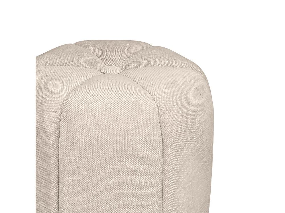 Flower - Pouf rond en tissu ø38cm - Beige