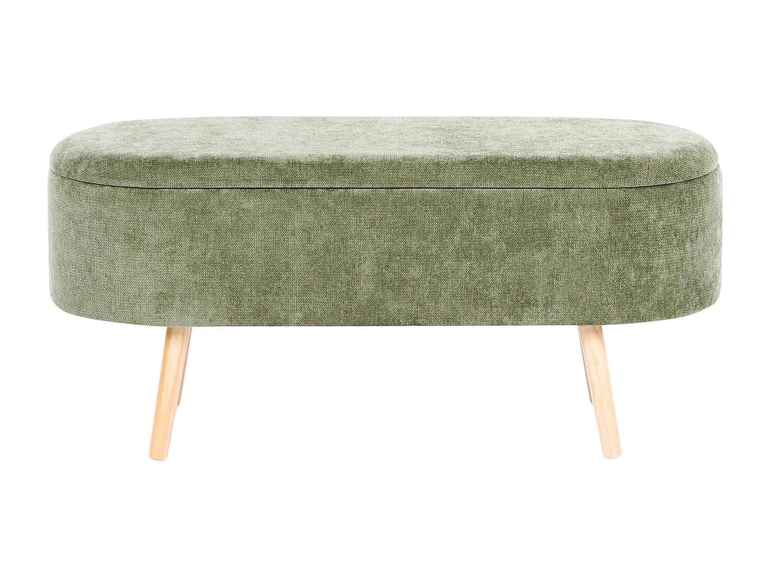 Banc de rangement en tissu vert OKLAHOMA