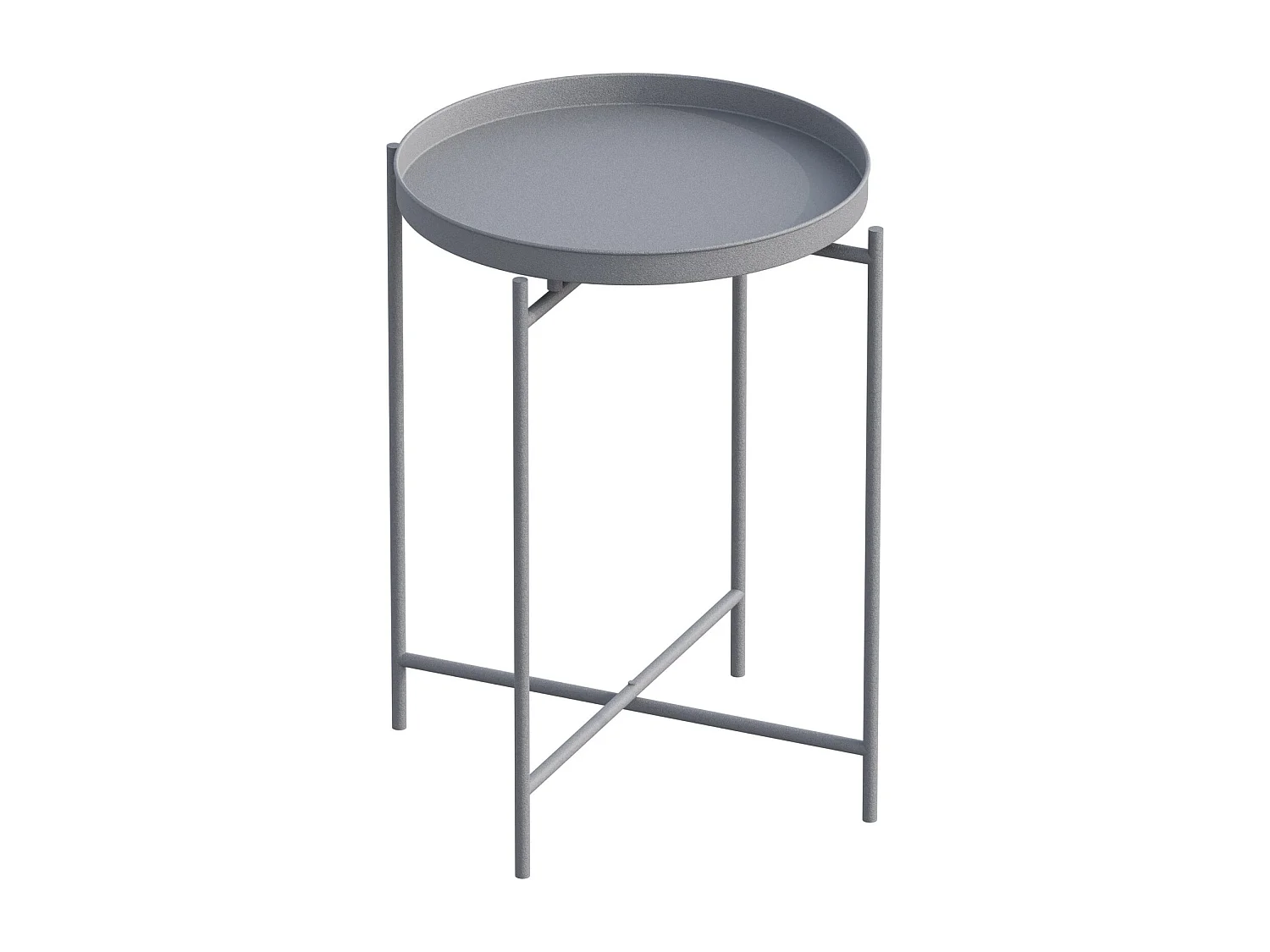 Table basse en métal "Sheby" 46 x 46 x 56 cm - Gris