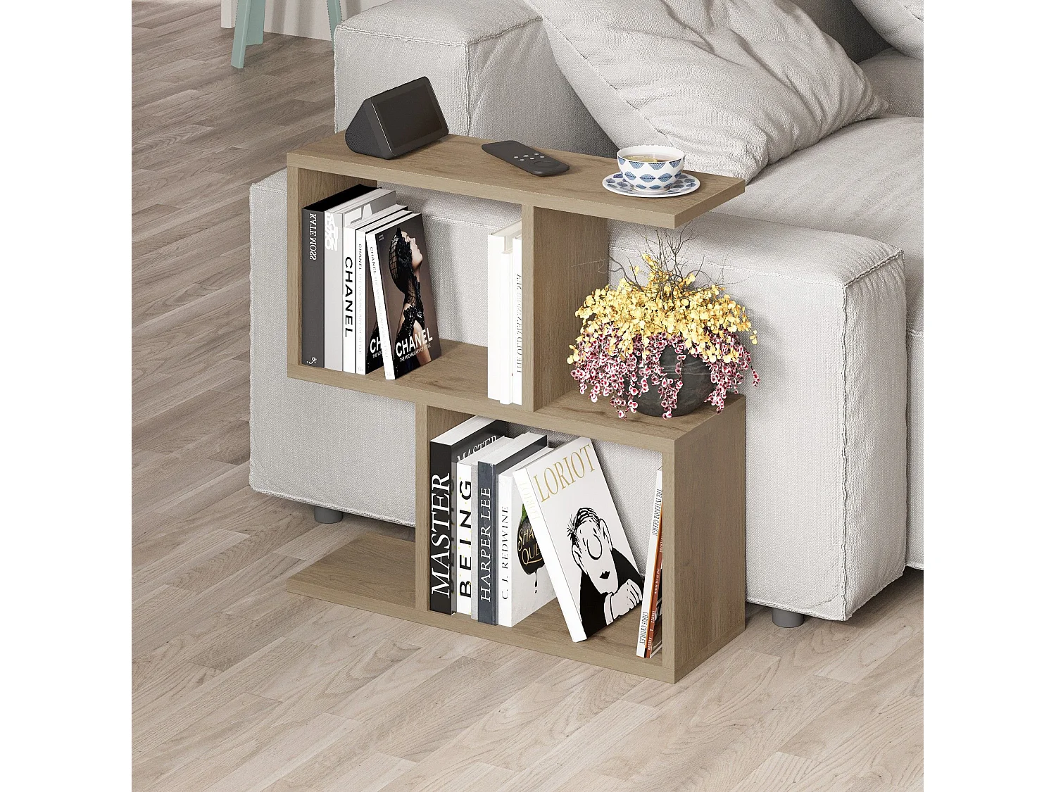 Table basse design Mery L60xH60cm Bois clair