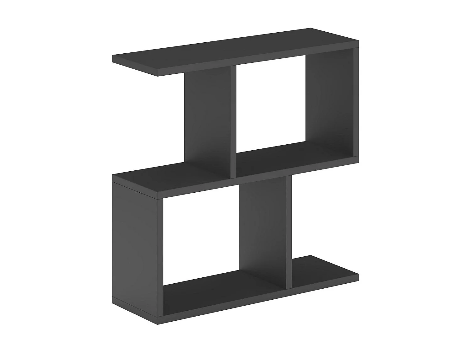 Table basse en bois "Homemania" 60 x 20 x 60 cm - Noir soyeux