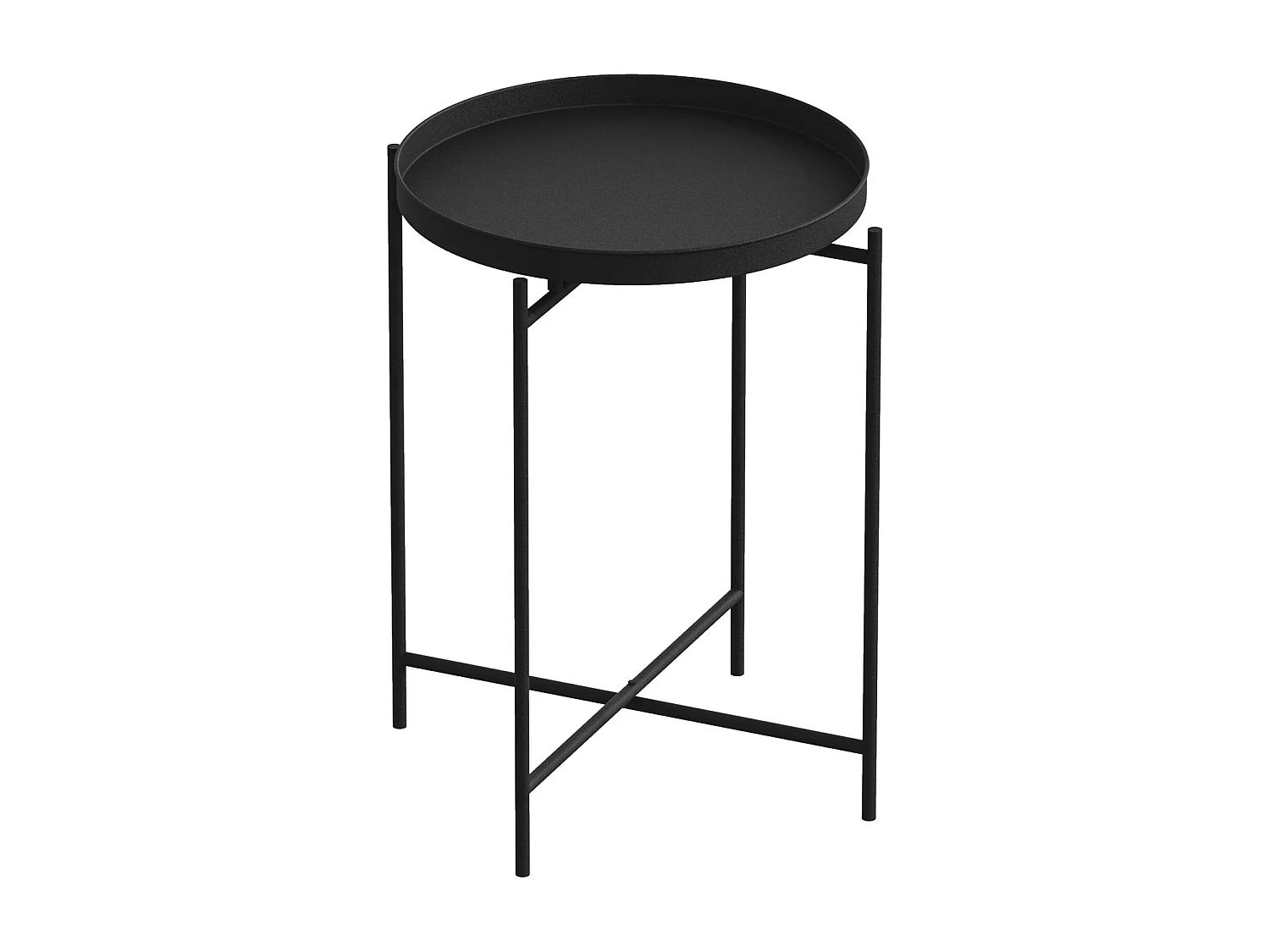 Table basse en métal "Sheby" 46 x 46 x 56 cm - Noir