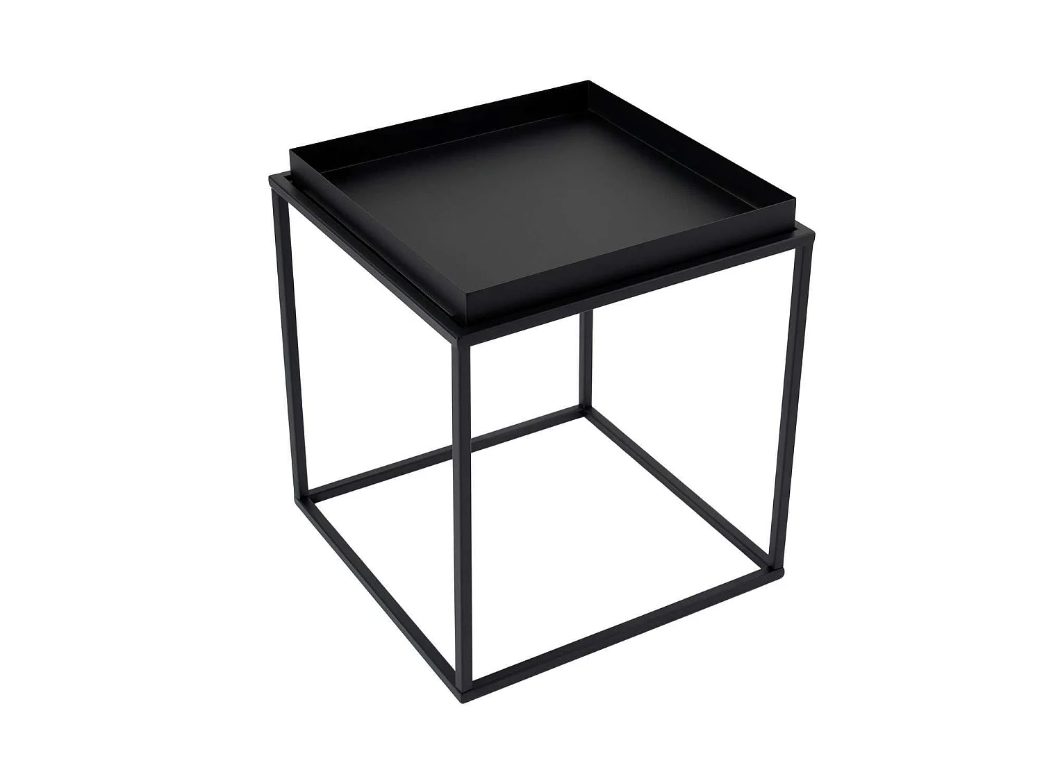 Table basse en métal "Koala" 45 x 45 x 52 cm - Noir