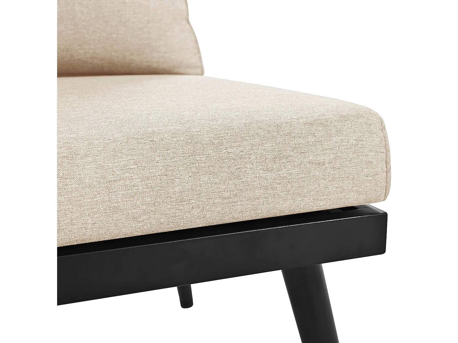 Salon de jardin modulable en fer galvanisé et bois d'acacia - 6 places - 2 tables gigognes - Beige