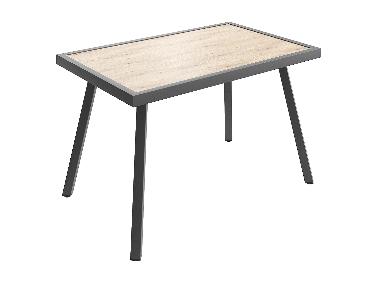 Salon de jardin, ensemble de meubles, cordage, pour 6 personnes - Canapé 3 places - 2 fauteuils - table - Blanc - en fer galvanisé, Gris