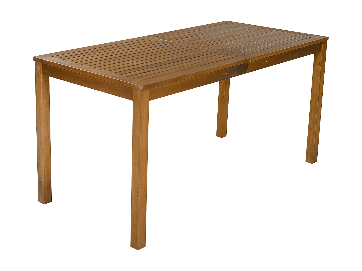 Tuin eetkamer set voor 7 personen, bank, 2 eenpersoonsbanken, 2 krukken, eettafel, blad van acacia, gegalvaniseerd staal, Beige