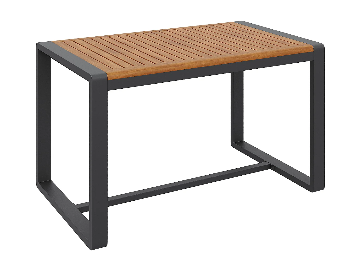 Salon de jardin, ensemble de meubles en bois-plastique pour 6-8 personnes  - canapé d'angle - en fer galvanisé - tables - 2 Chaises - Acacia, Beige