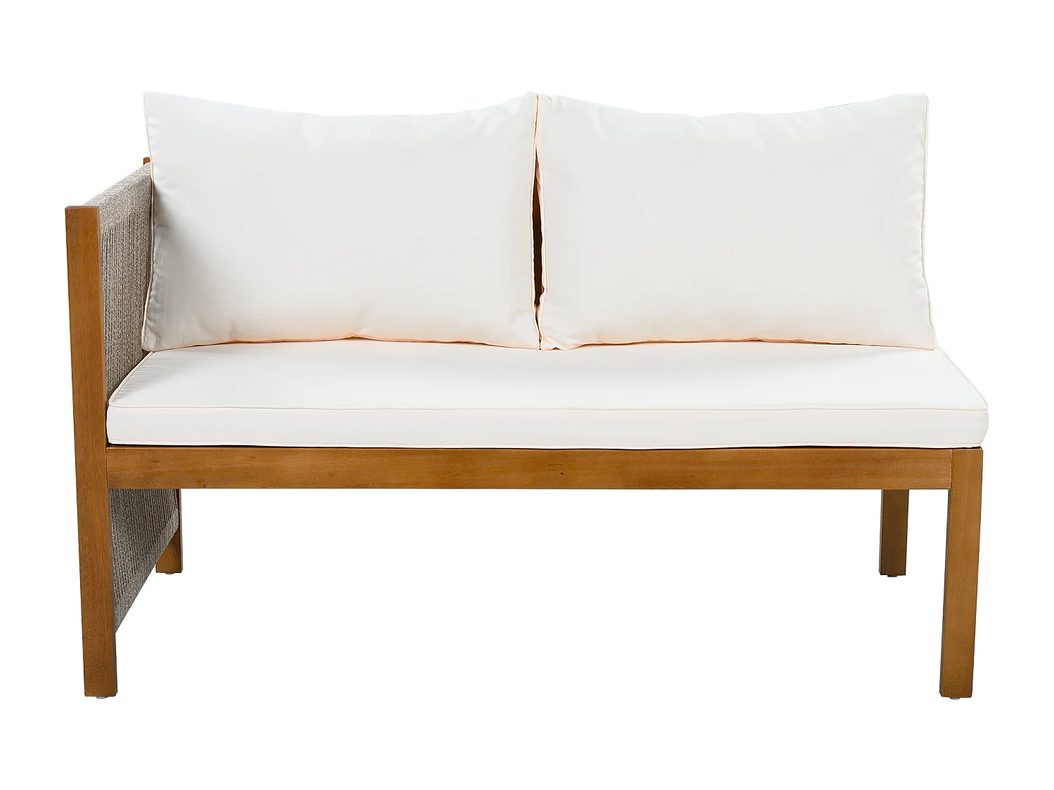 Gartenesszimmer-Set, Ecksofa, Outdoor-Tisch- und Stuhl-Set für 7-8 Personen, 3 Hocker und 1 Tisch, Akazie, braun