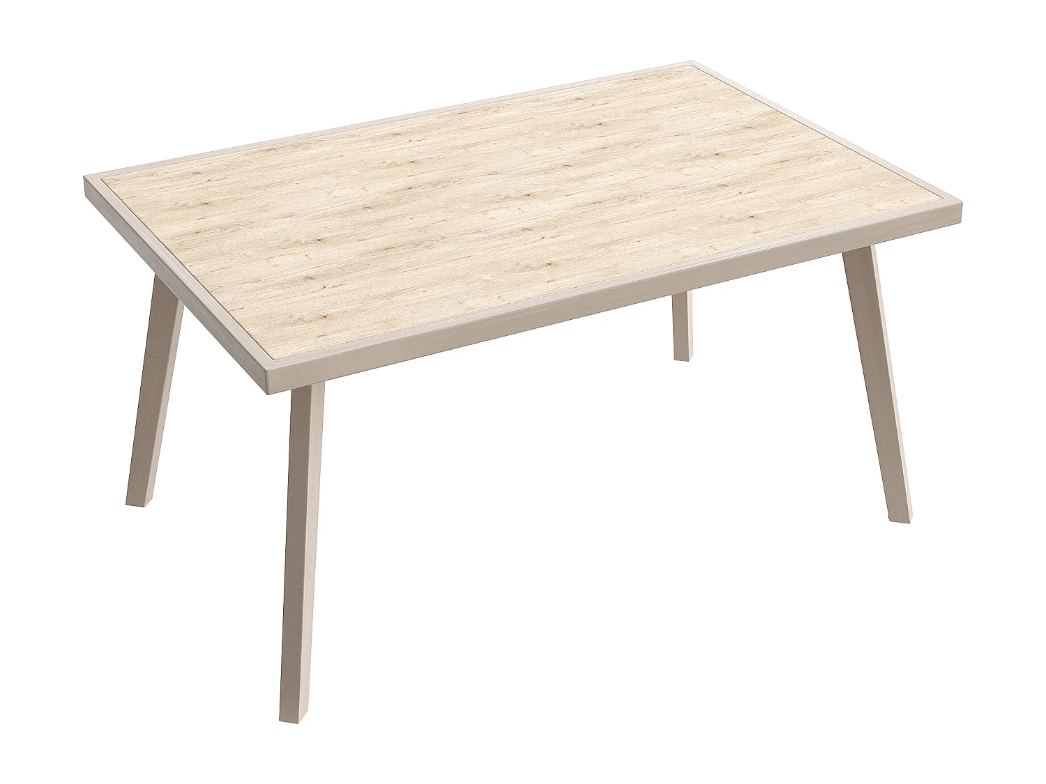 Salotto da giardino, set di mobili in rattano PE per 6-8 posti - divano angolare - in ferro zincato - Piano del tavolo dall'aspetto legno - panca, Beige