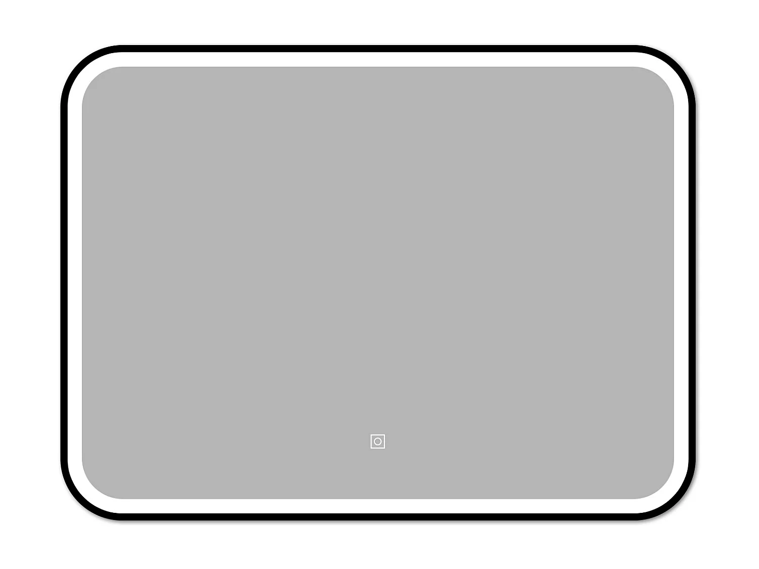 Espelho de banheiro com iluminação LED 90 x 70 cm, Iluminação tricolor, função antiembaçante, brilho ajustável, recurso de memória de desligamento