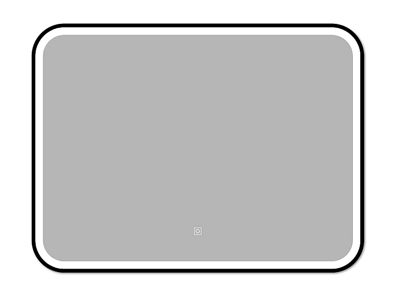 Espelho de banheiro com iluminação LED 90 x 70 cm, Iluminação tricolor, função antiembaçante, brilho ajustável, recurso de memória de desligamento