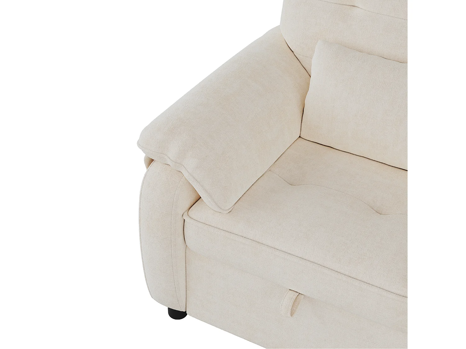 Canapé 3 en 1 - 2 places - Canapé pliable - Dossier réglable - Port de chargement USB - Comprend 2 coussins - Chenil - Beige