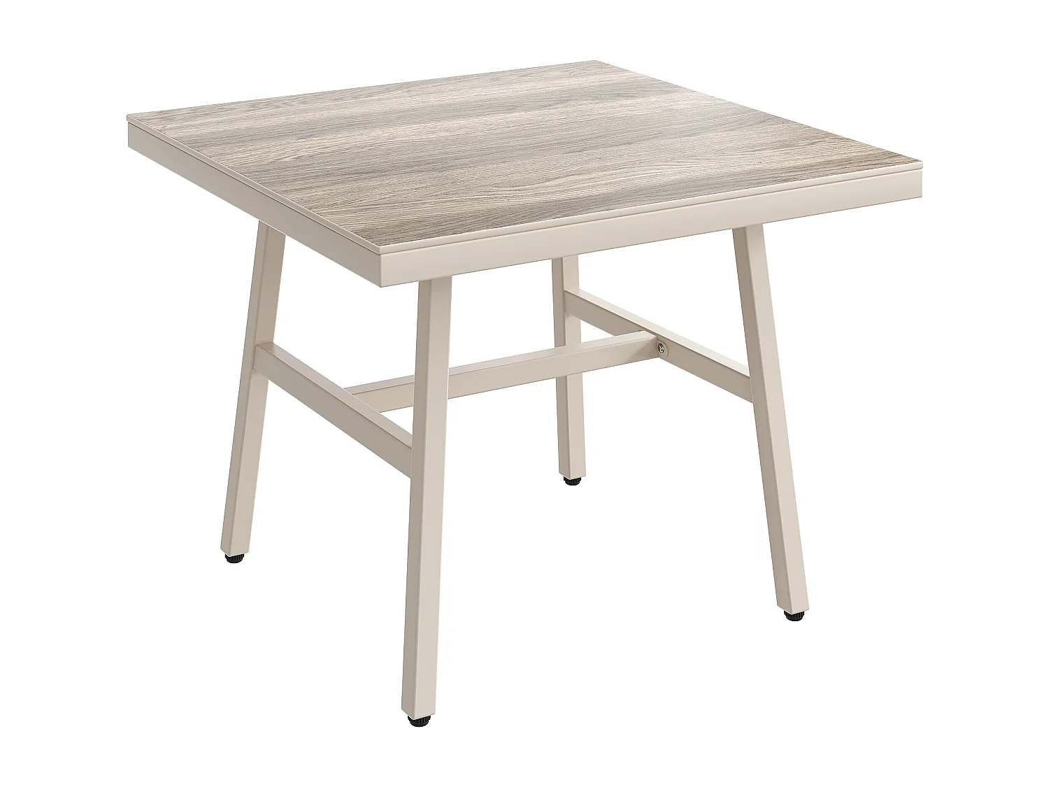 Salon de jardin, ensemble de meubles en rotin PE pour 6-7 personnes - cordage - canapé d'angle - en fer galvanisé - tables - fauteuils - banc, Beige