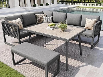 Salon de jardin en bois