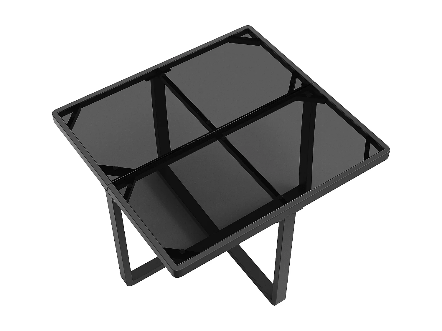 Garten-Esszimmer-Set für 10-12 Personen, 2 Esstische mit Glasplatte, aus verzinktem Eisen, 8 Sessel, 4 Hocker, grau