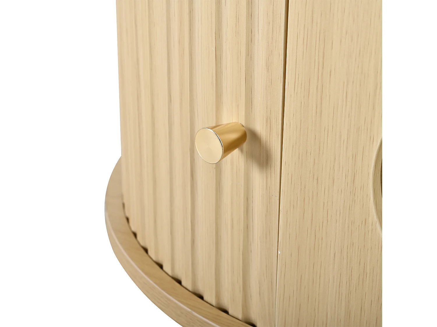 Beistelltisch aus Holzoptik-MDF 100x50x36 cm - 1 Schublade und 2 Schiebetüren - MDF - Natur