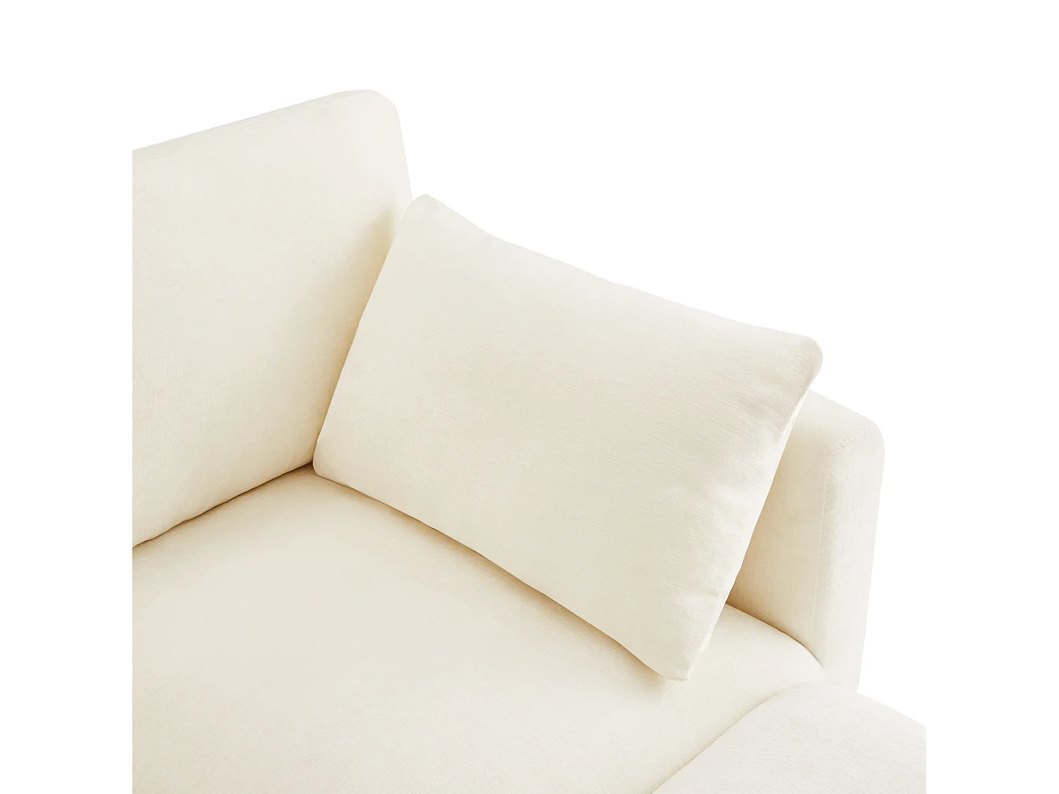 Canapé d'angle en U ou en L - 4 places - avec 2 poufs - accoudoirs réglables - avec 4 coussins + 2 appuie-têtes - beige