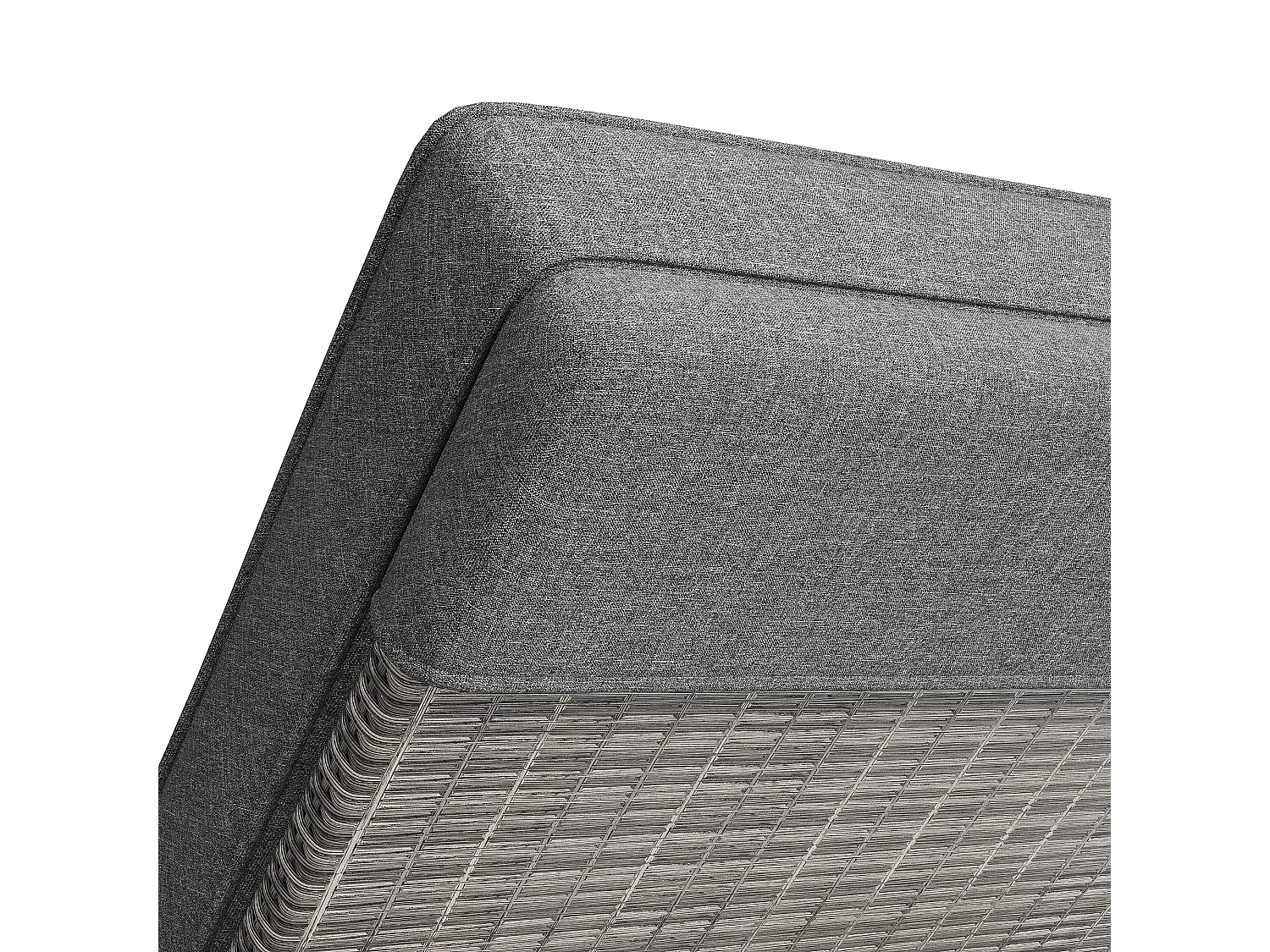 Bain de Soleil Réglable sur 4 Positions pour Terrasse en rotin Résistante aux Intempéries et à la Rouille, 4 places, Gris