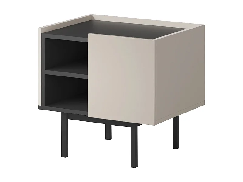 Rechts Nachttisch auf Beinen Noel 50 Kaschmir/Schwarz