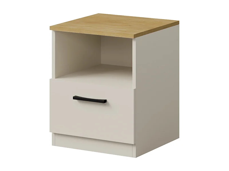 Nachttisch mit Schublade Billz 40 Kaschmir/Eiche Cremona