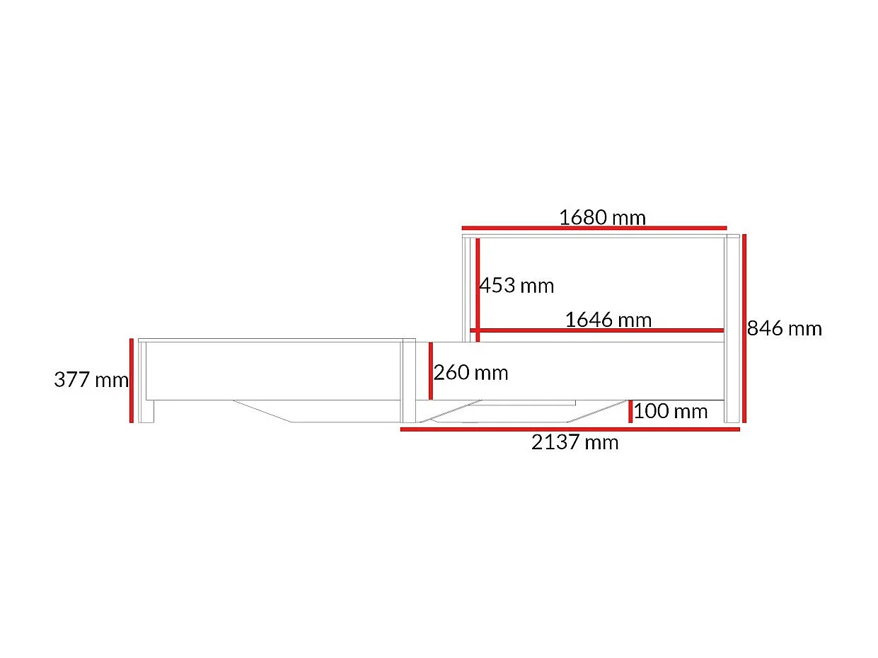 Bett Ethan 160x200 Eiche Cremona