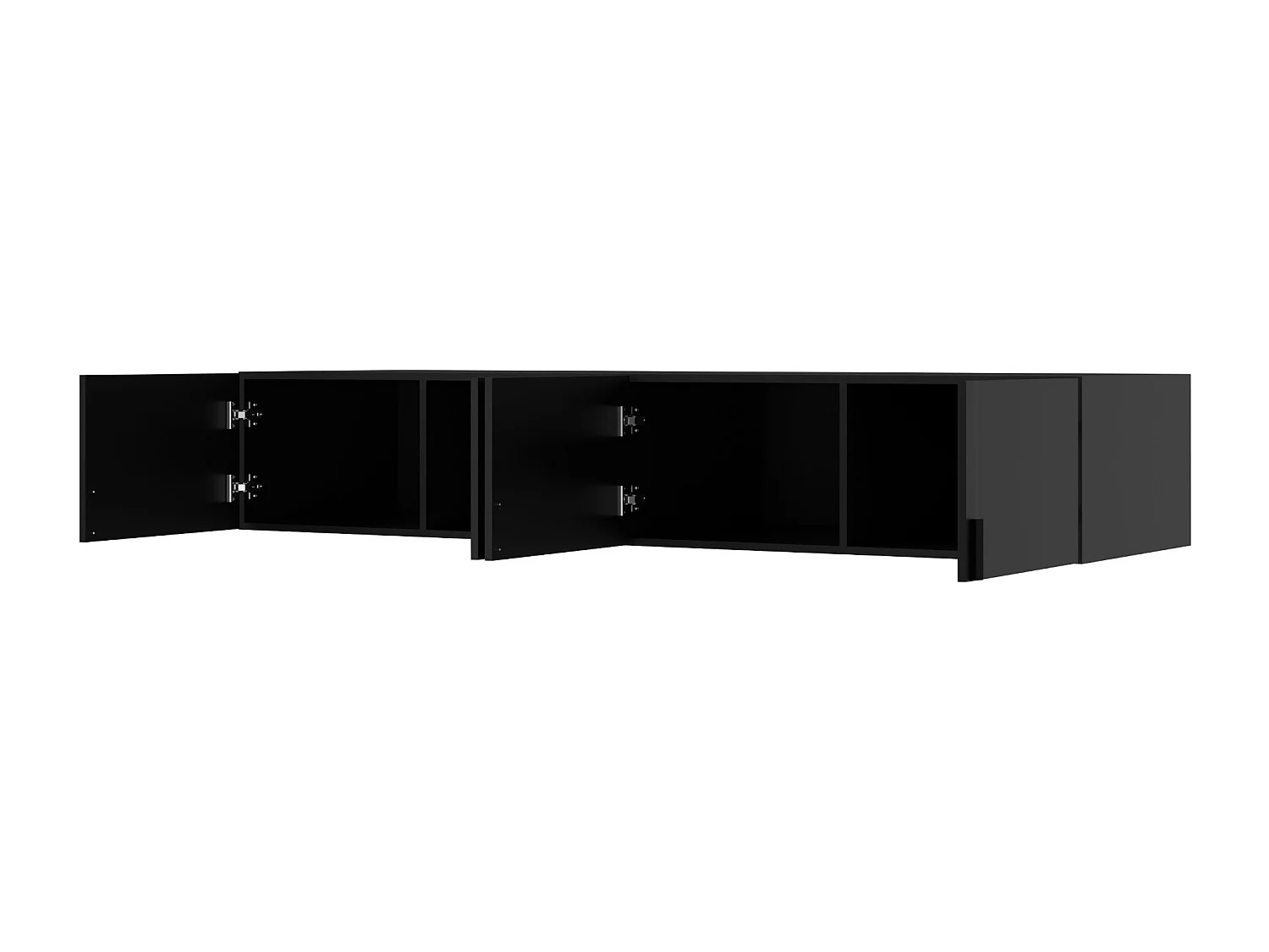 Aufsatz für Schrank Napoli 4D 200 Schwarz (schwarzer oder goldener Griff)