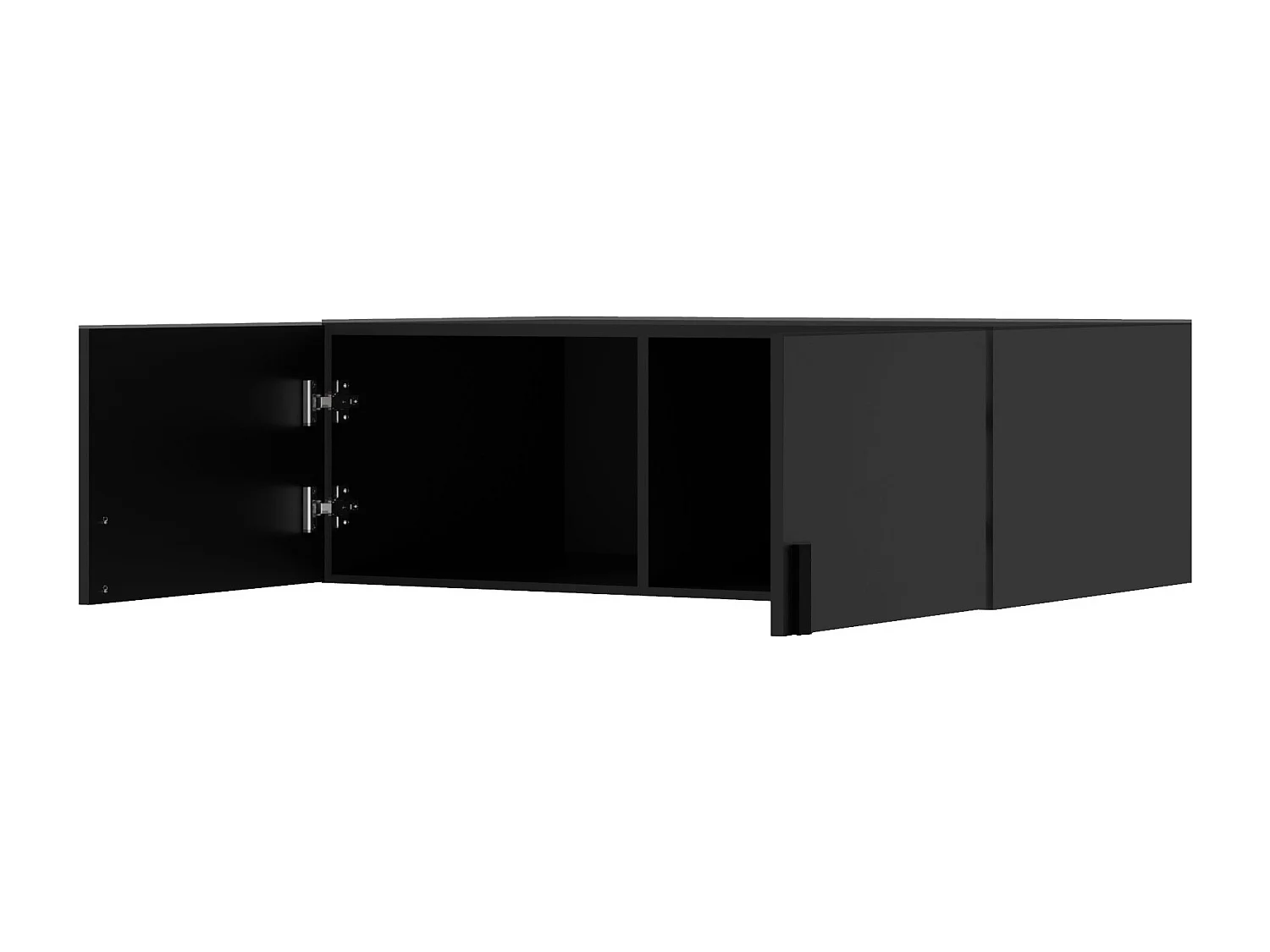 Aufsatz für Schrank Napoli 2D 100 Schwarz (schwarzer oder goldener Griff)